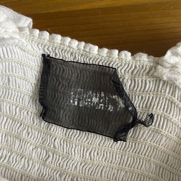 Reformation White Ruffle Crop Top - Picture 8 of 9